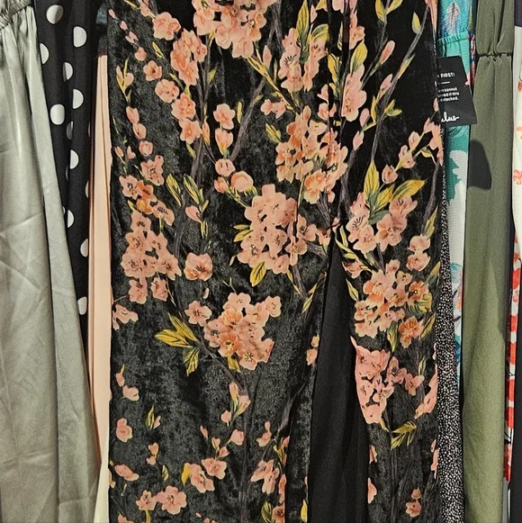 Luxurious Allure Black Burnout Velvet Strapless Maxi Dress - Picture 7 of 8